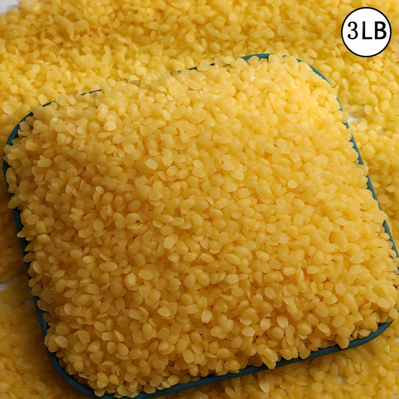 453g Yellow Beeswax Pellets, 100% Natural, For Skin, Face, Body