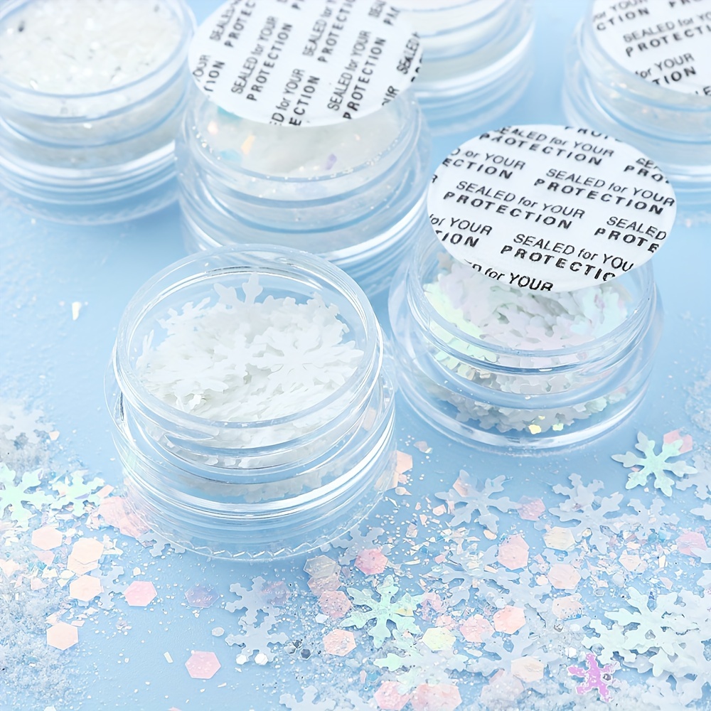 Christmas Resin Filler Snowflake Sequins Epoxy Resin Filling Pigment  Mermaid Glitter Craft Supplies DIY Epoxy Resin Complete Kit