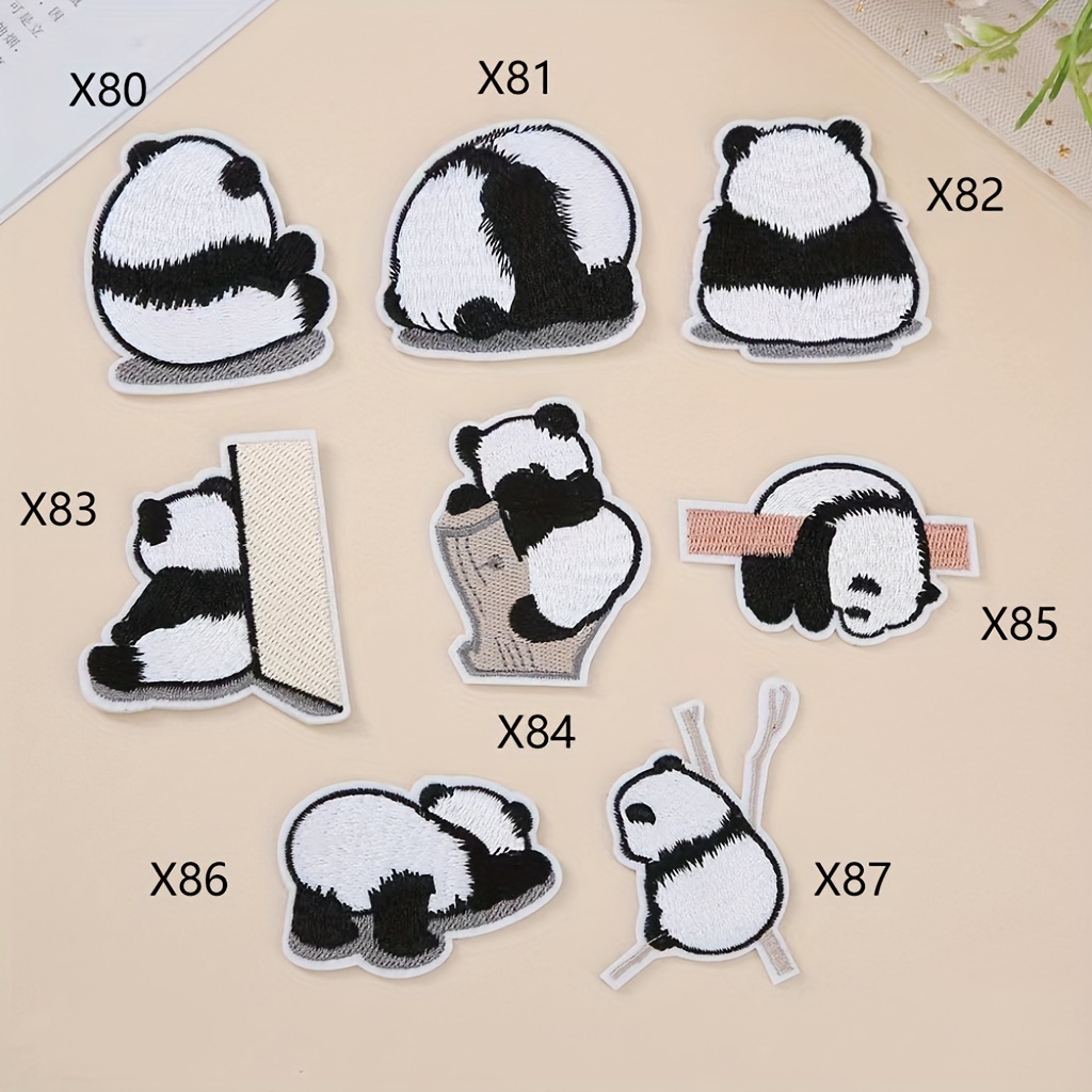 5Pcs Black expression cloth mend Iron On patches for clothing