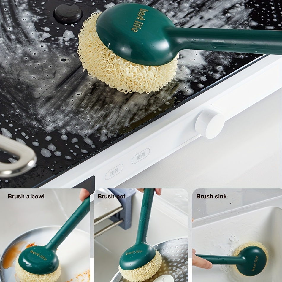 Pot Brushes With Handle, Dish Brush, Sponge Brush, Thickened