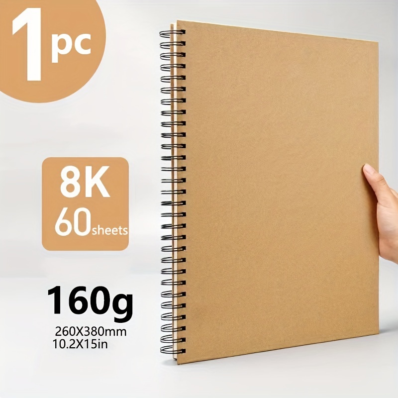 1pc A4 Sketch Book 9 X 12, Mixed Media Sketchbook With Tearable Thread, 75  Sheets White Thick & Smooth Acid Free Drawing Paper, Sketch Pad For studen
