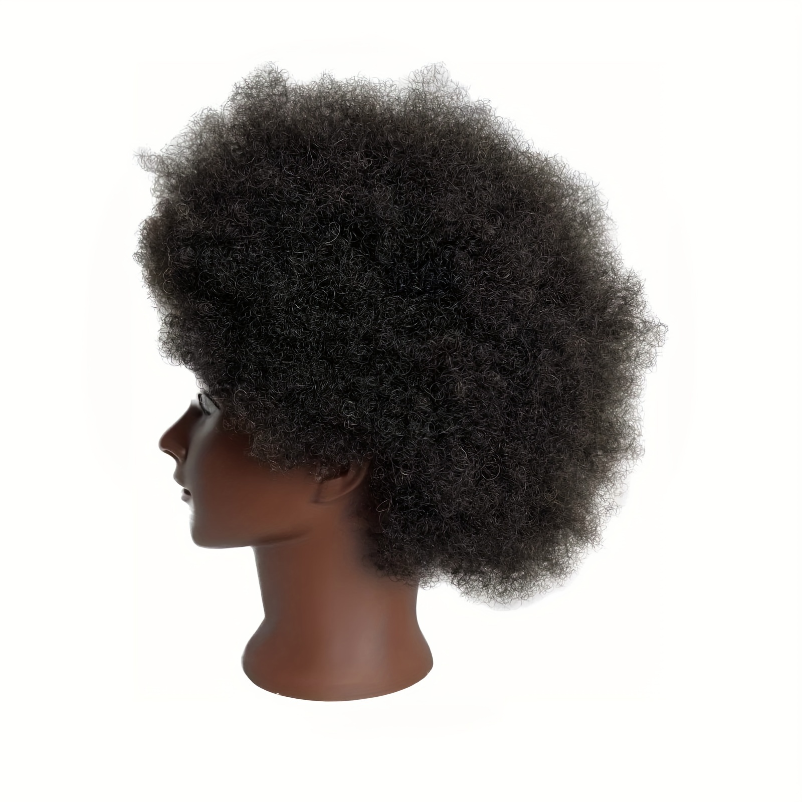 100% Human Hair Mannequin Head Afro Hair - Temu