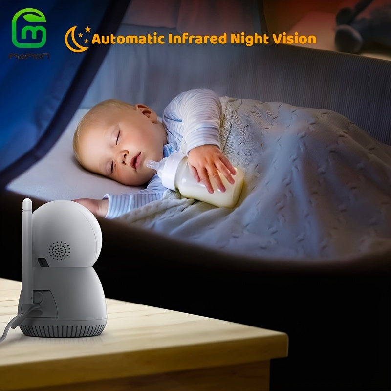 Baby Monitor With Camera And Audio 720p Pan Tilt Baby Camera - Temu