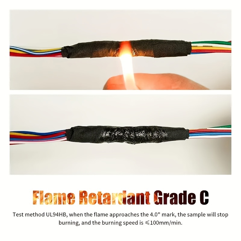 Black Velvet Wiring Bundle Flame Retardant Electrical Tape - Temu