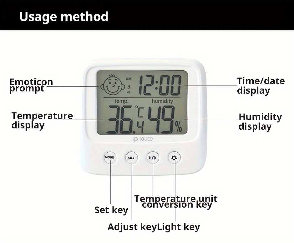 электронный термометр и гигрометр внутренний мини-термометр и гигрометр для дома, теплицы, измеритель температуры сухости и влажности подробности 10