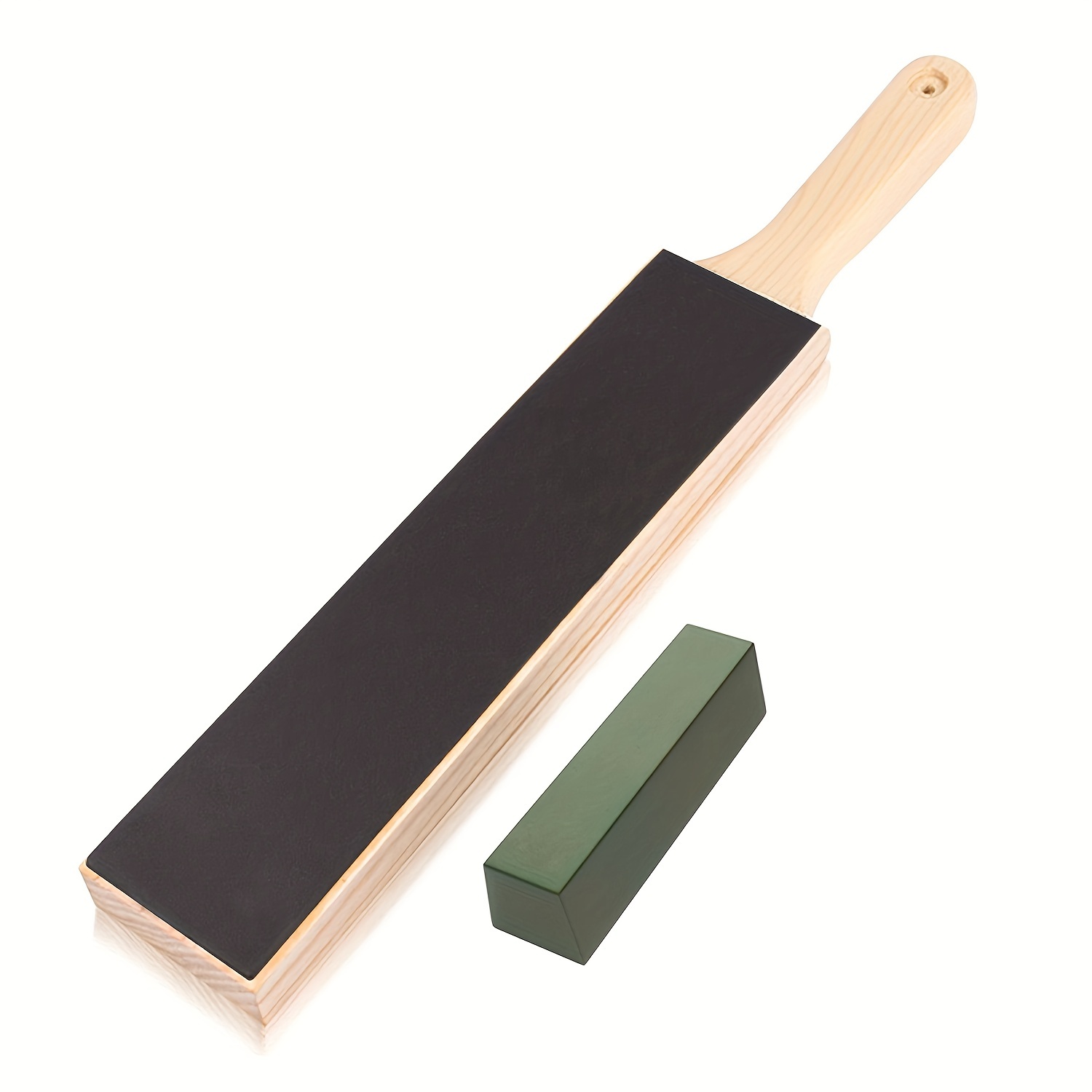 Artrize Paddle Strop 2 Sided - Italian Leather with Compounds for Knife Sharpening Stropping Kit Honing Razor Sharpener and Buffing Compound Axe