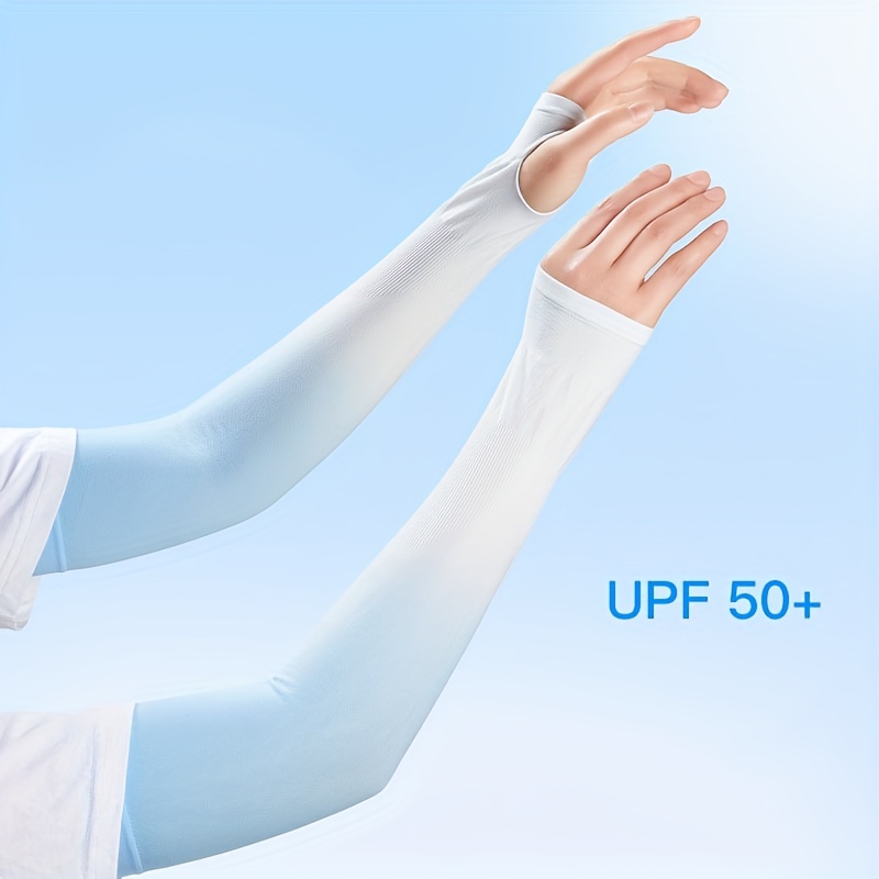 Extended Unisex Sunproof Gloves Uv Protection Gradient Color - Temu