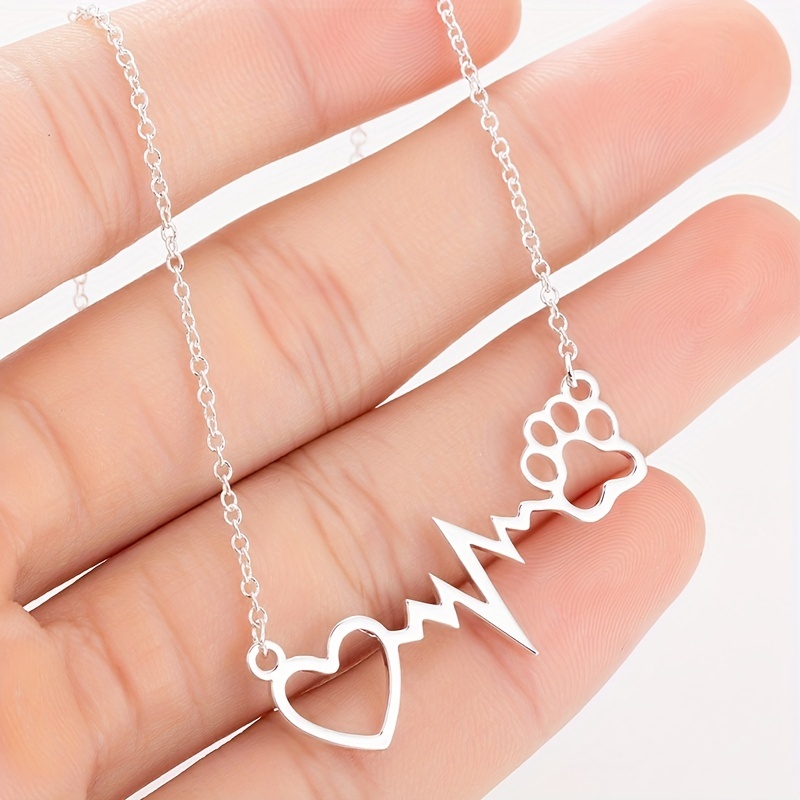 Heartbeat sales paw necklace