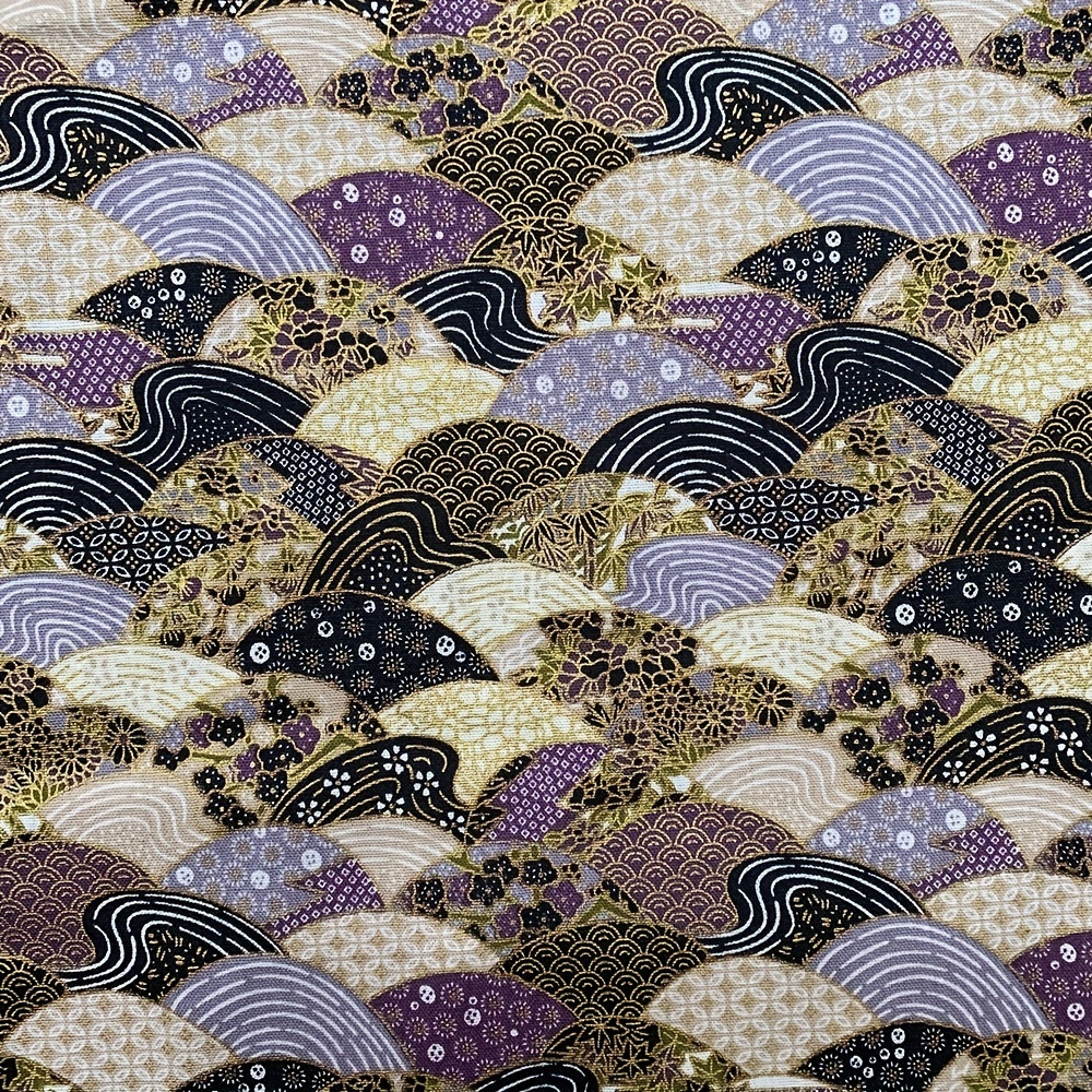 Geometric Cotton Fabric for DIY Kimono Handicrafts