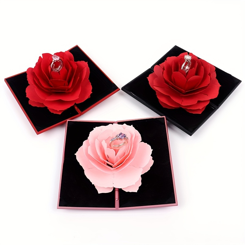 Flower Rotating Jewelry Box Creative Eternal Rose Gift Box - Temu