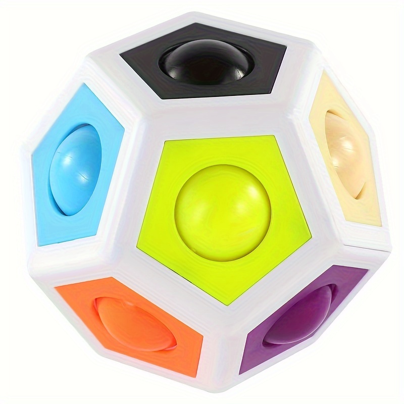 Hexagonal Rainbow Ball Fingertip Decompressing Toy Finger - Temu