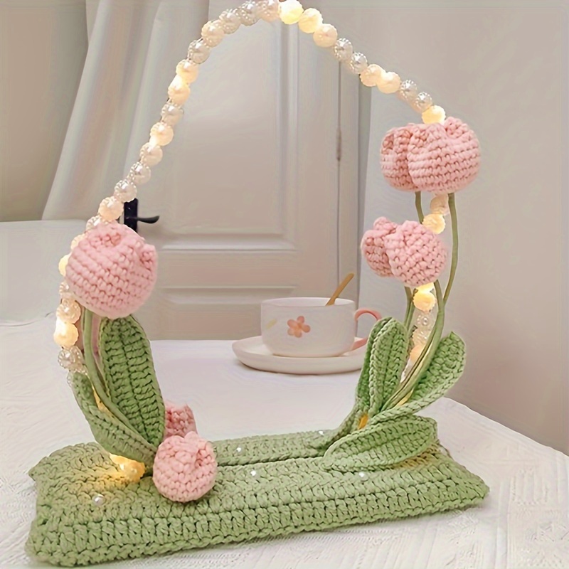 Lampe de tulipe de nuage, veilleuse de miroir de tulipes de bricolage  artisanal, veilleuse de miroir de tulipe de nuage for la décoration de  chambre à coucher for maman petite amie soeur (
