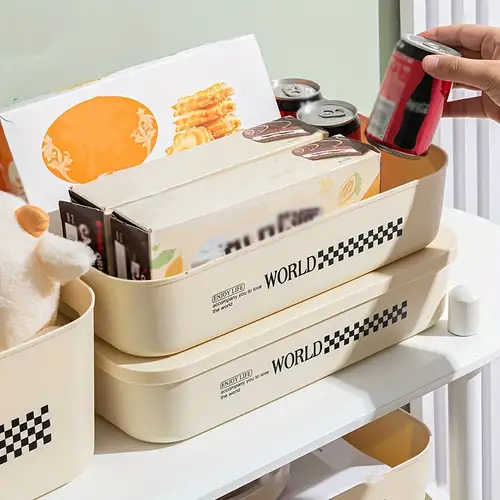 Storage Box Decorative Storage Bins With Lid Plastic With - Temu