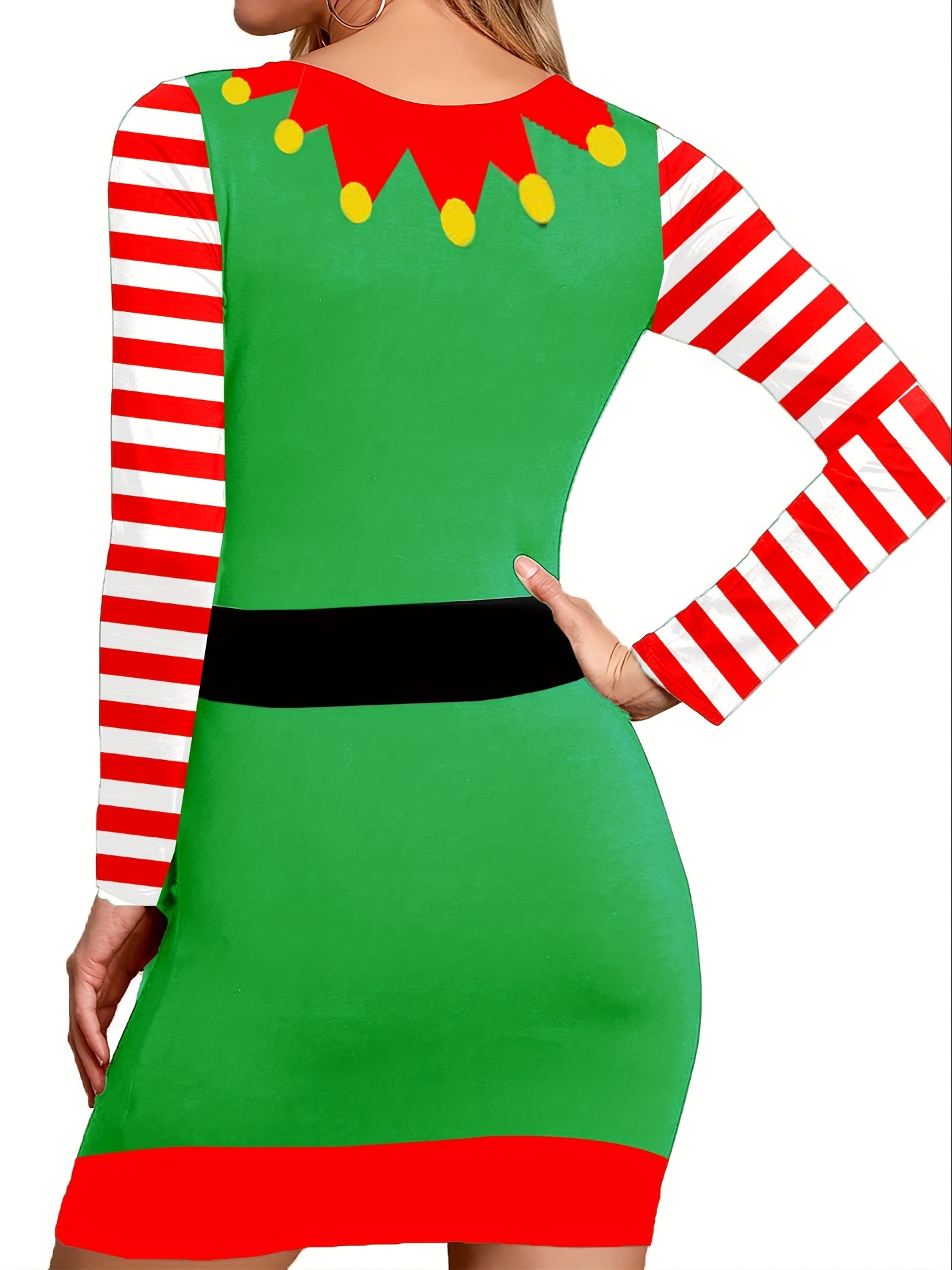 Ruziyoog Halloween Dress for Women Long Sleeve Skeleton Print Color Block  Cocktail Dresses Bowknot Tie Waist Loose Fit Dress, 2-green, Medium :  : Clothing, Shoes & Accessories