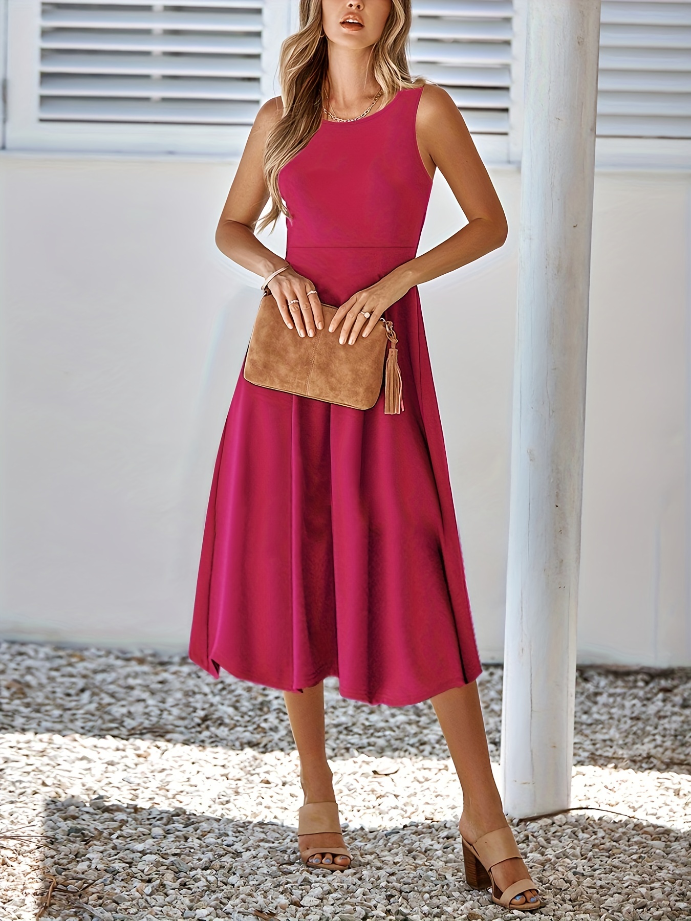 wholesale buy cheap Casual Dress Style Sleeveless for Plain Medium Long  Sleeveless Co-ord Dresses 