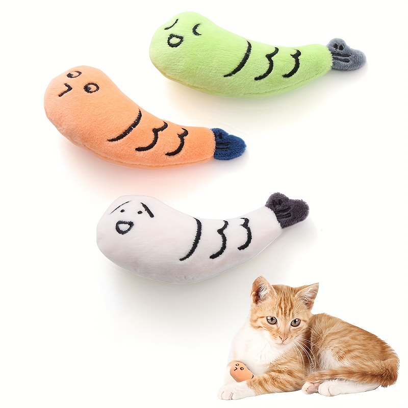 Cat Toys Cute Little Fish Plush Toys Cat Toy Kitten - Temu