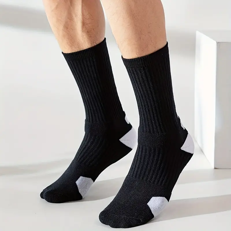 Men's Thick Compression Basketball Socks With Assorted - Temu