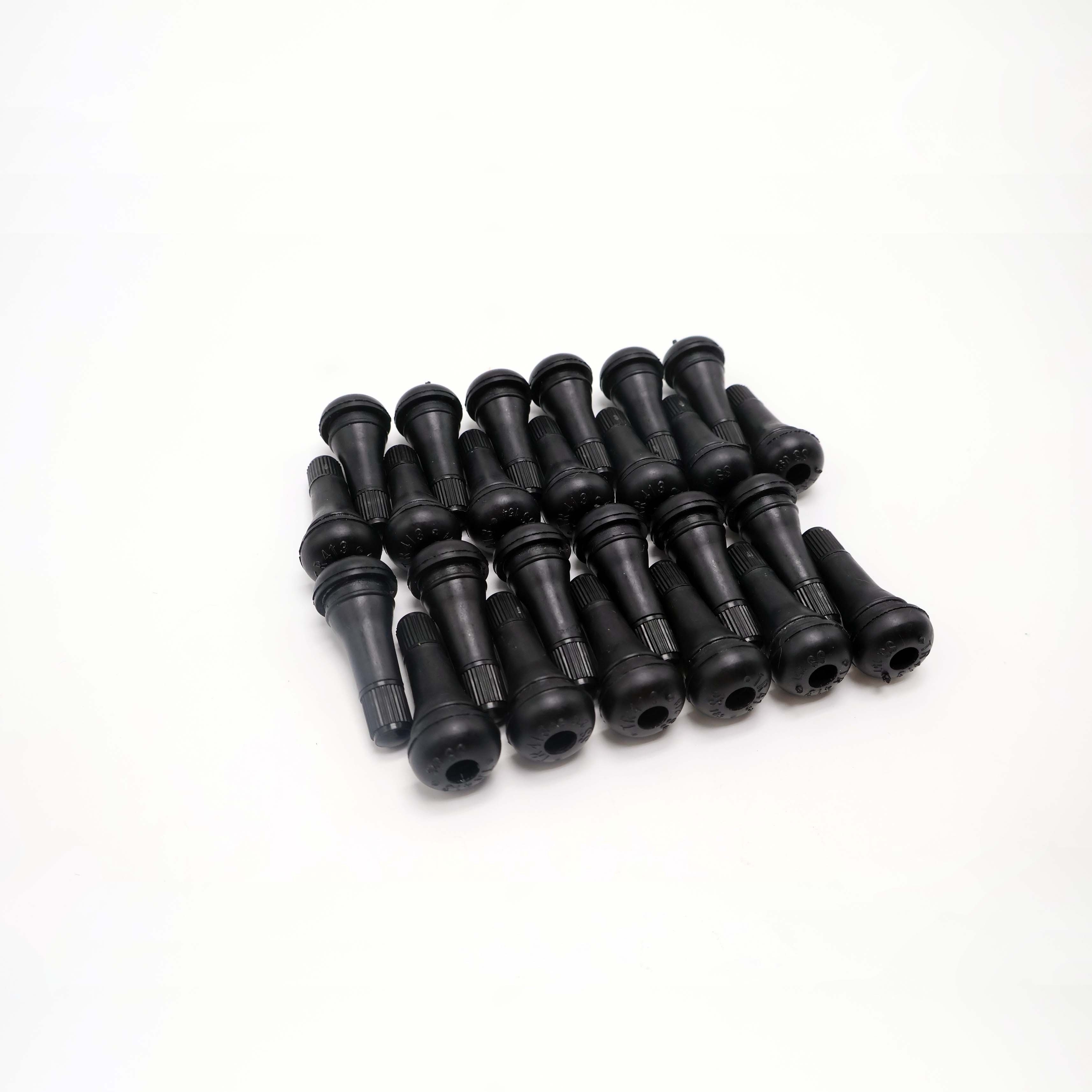 Black Tubeless Car Wheel Tire Valve Stems with Caps Tyre Rubber