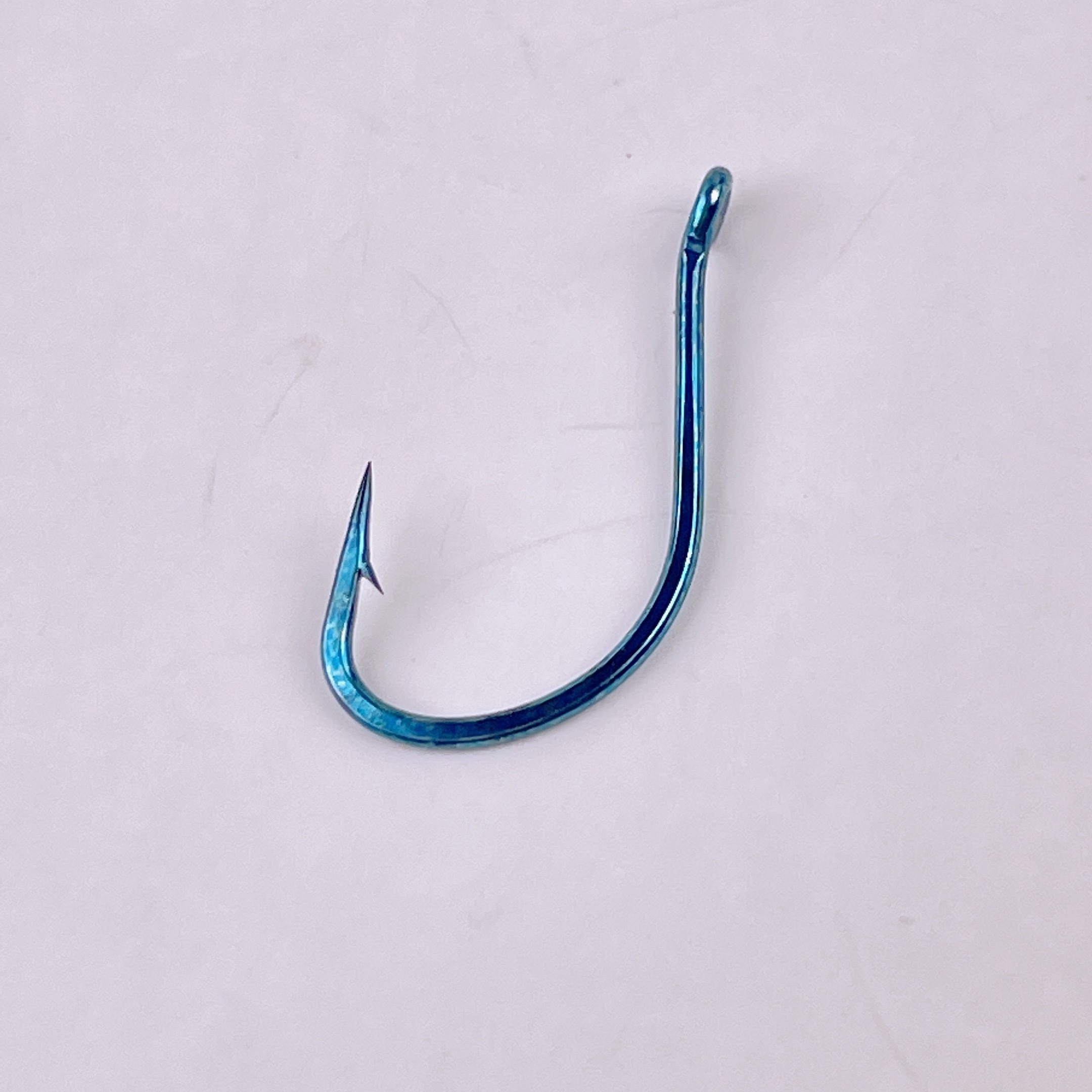 Size 2# 20# Iseni Fishing Hook Blue Barbed Fishing Hook - Temu