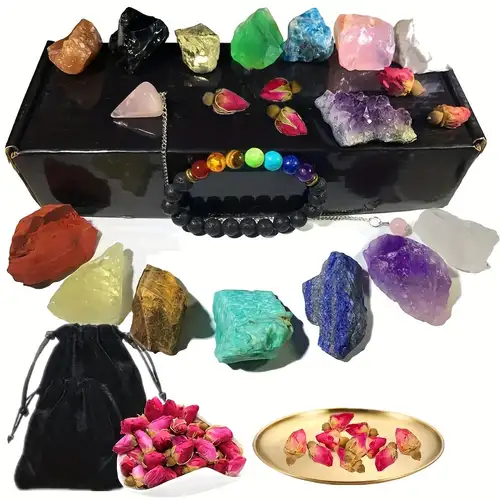 Colección s 30PCS Juego educativo minerales Piedras preciosas para