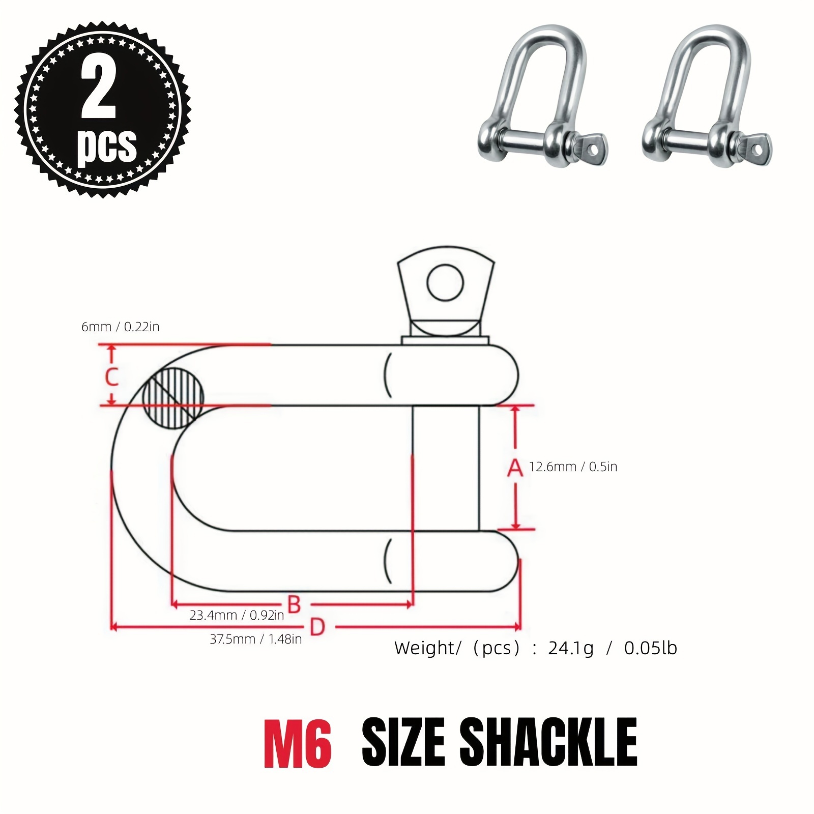 2pcs 316 Stainless Steel Swivel Eye Snap Shackle Quick Release Bail Rigging  Marine Yacht Accessories - Sports & Outdoors - Temu