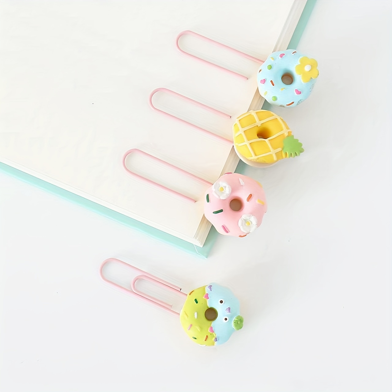5pcs Mixed Donut Shape Paper Clip Creative Bookmark Cute Paper Clip Cute  Journal Clip Kawaii Paper Clip