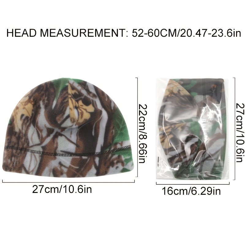 Outdoor Camouflage Knitted Fleece Hat for Riding