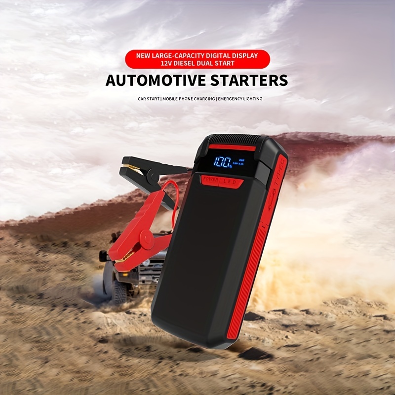 Portable Car Jump Starter Battery Power Bank Emergency - Temu