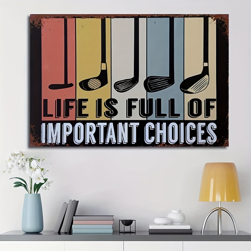 Funny Life is Full Of Important Choices Golf Gifts' Sticker