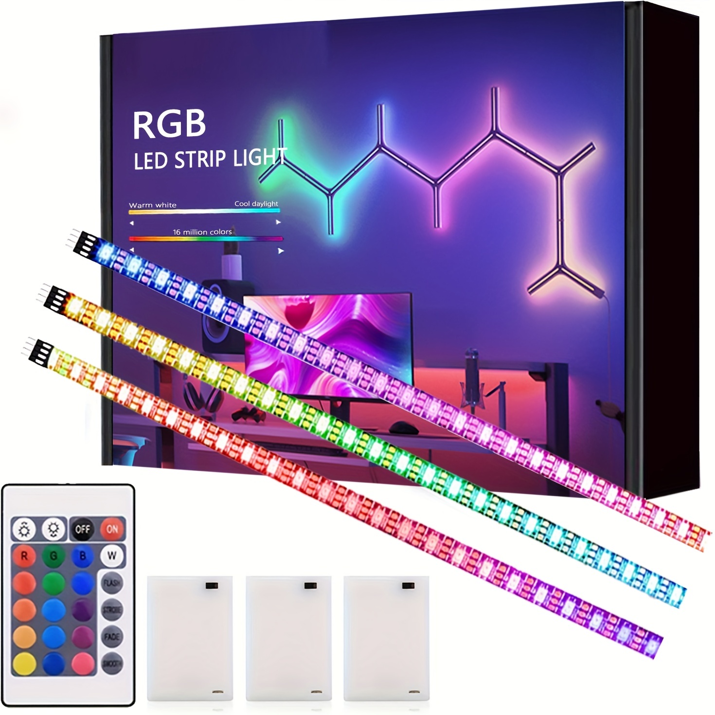 Shelf Lights, Battery Operated Small Led Strip Lights Kit Flexible Color  Changing Smd 5050 Led Accent Kit With Rf Remote, Diy Led Lights For  Bedroom, Tv, Home, Diy Decoration (rgb - ) - Temu Romania