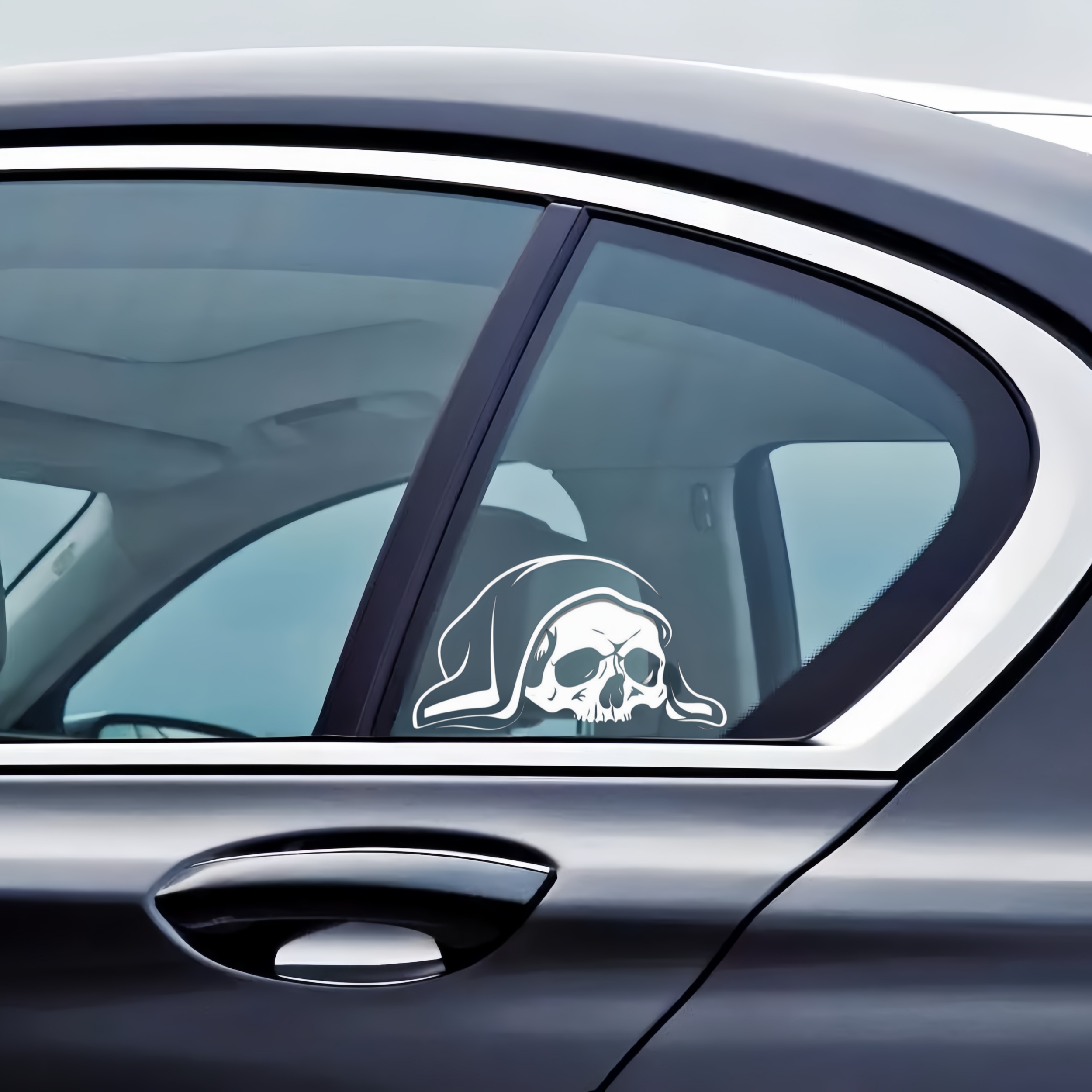 Skull Creative Car Sticker Cute Grim Reaper Ghost Rear - Temu