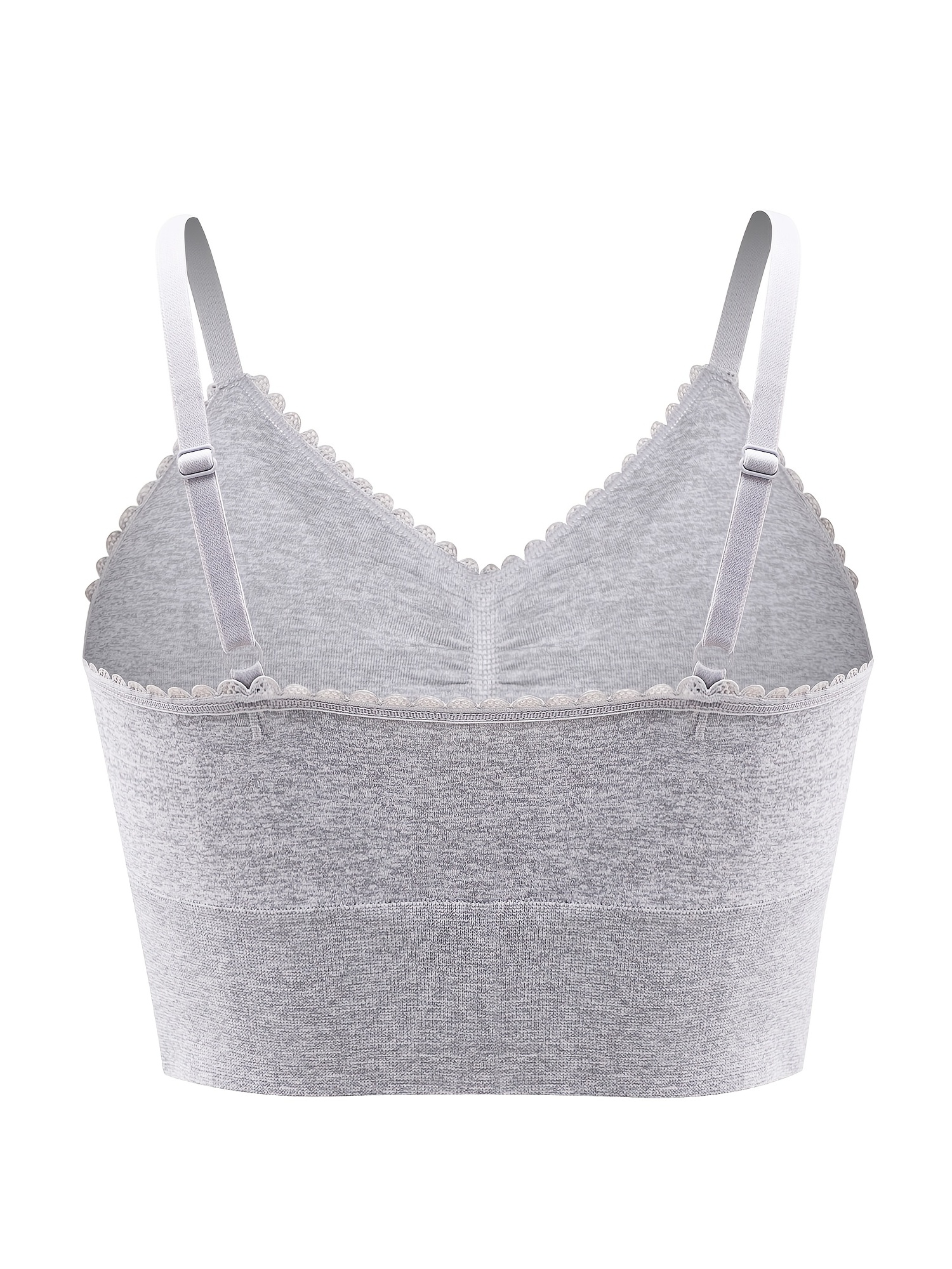 Lace Straps Bralettes for Women Padded Sports Bra Seamless Comfort Bra  Wirefree Yoga Cami Tank Tops Bras for Womens (Gray, M) at  Women's  Clothing store