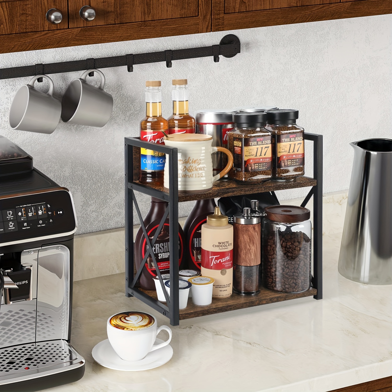 Coffee Bar Accessories and Organizer Countertop, Coffee Station