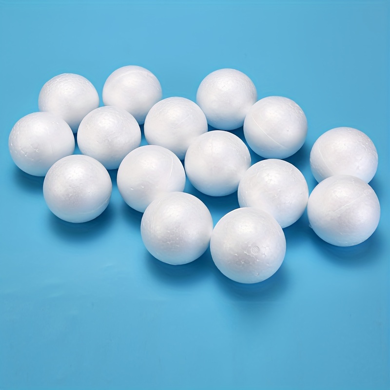 

15pcs 80mm White Solid Foam Ball Suitable For Handmade Diy School Projects, Art, Shopping Mall Decoration, Wedding Window Props