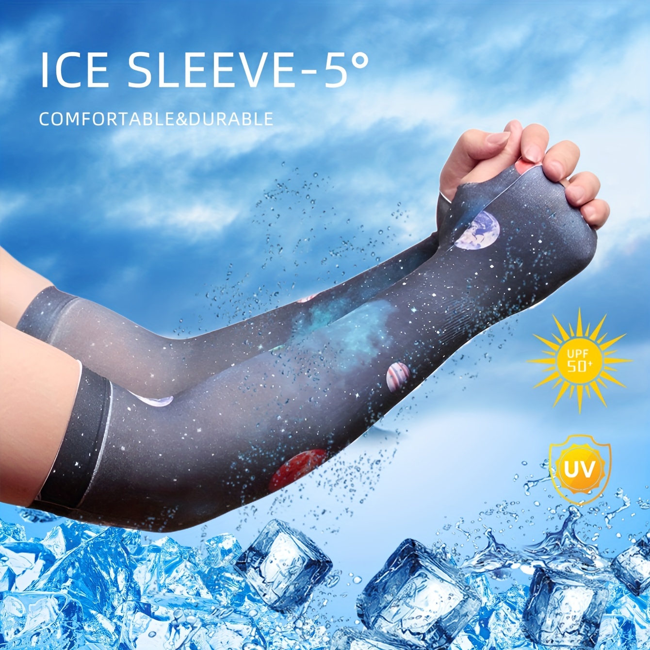 Tattoo Printed Ice Sleeves Unisex Sunproof Driving Gloves Uv