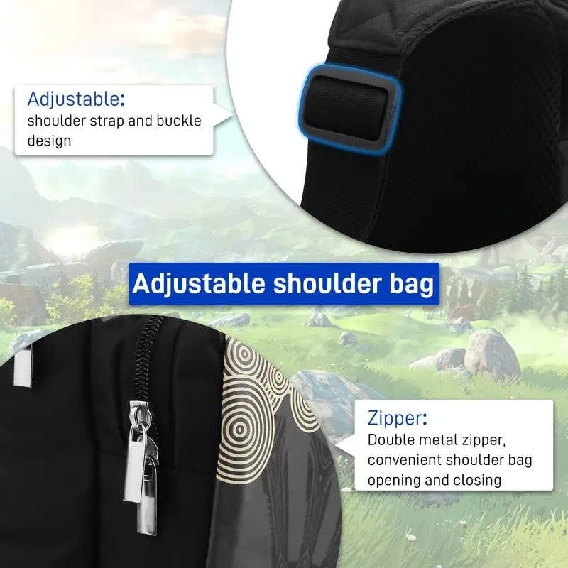 1pc Travel Bag Compatible With Nintendo Switch Lite OLED Models Portable Waterproof Backpack Game Carrying Case For Tears Of The Kingdom With Shoulder Straps Case For Accessories Storage details 4