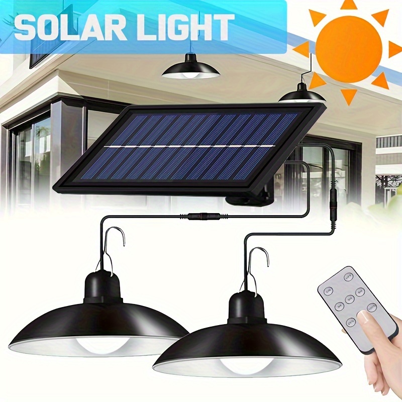 Ampoule solaire portable rechargeable avec capteur de lumière à LED Télécommande  avec minuterie réglable Panneau solaire