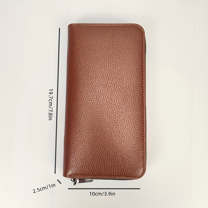 Men's Zipper Wallet Business Card Holder