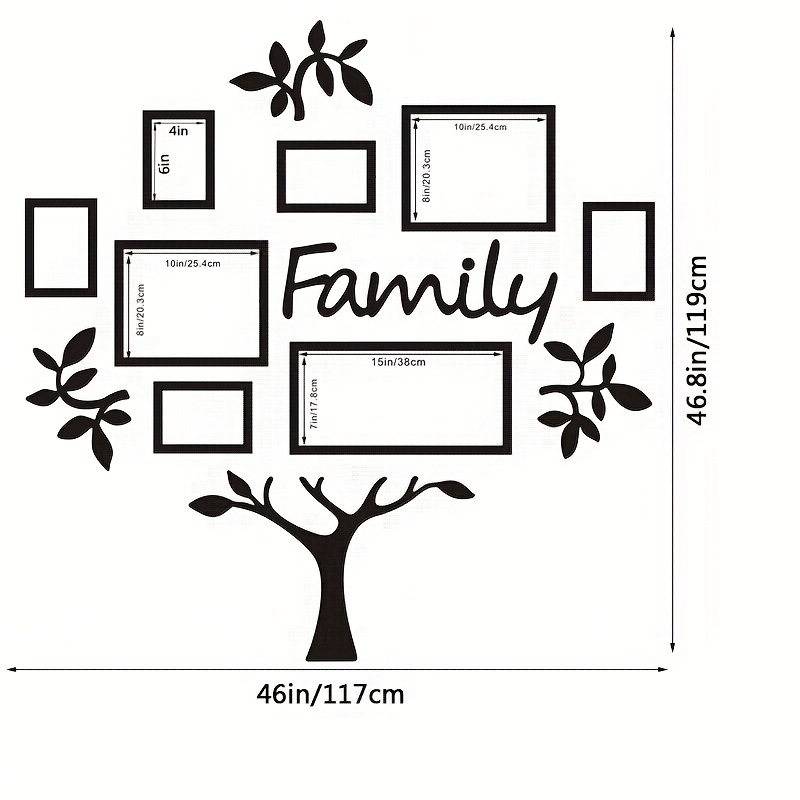 Acrylic Photo Frame Wall Stickers for Home Decor