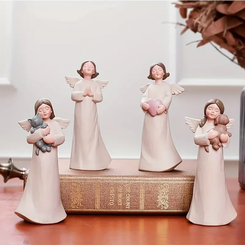 1pc Statuette Collezione Angeli Decorazione Ornamento Tavolo