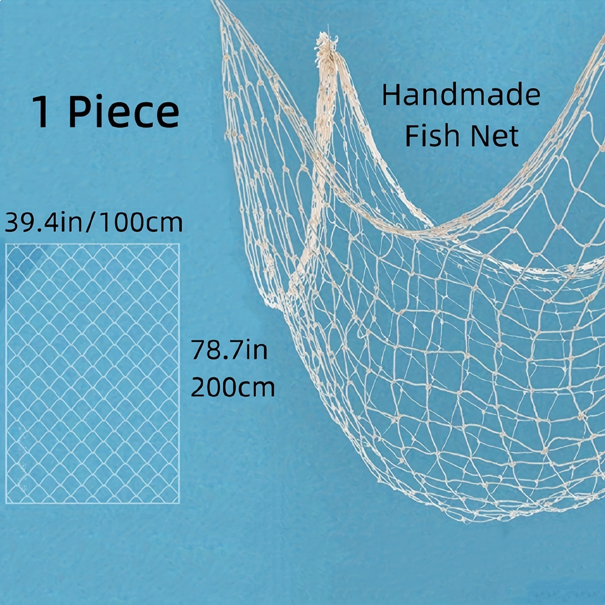 10 Pieces Fishing Net Decor Natural Fish Net Party Decoration Nautical  Themed