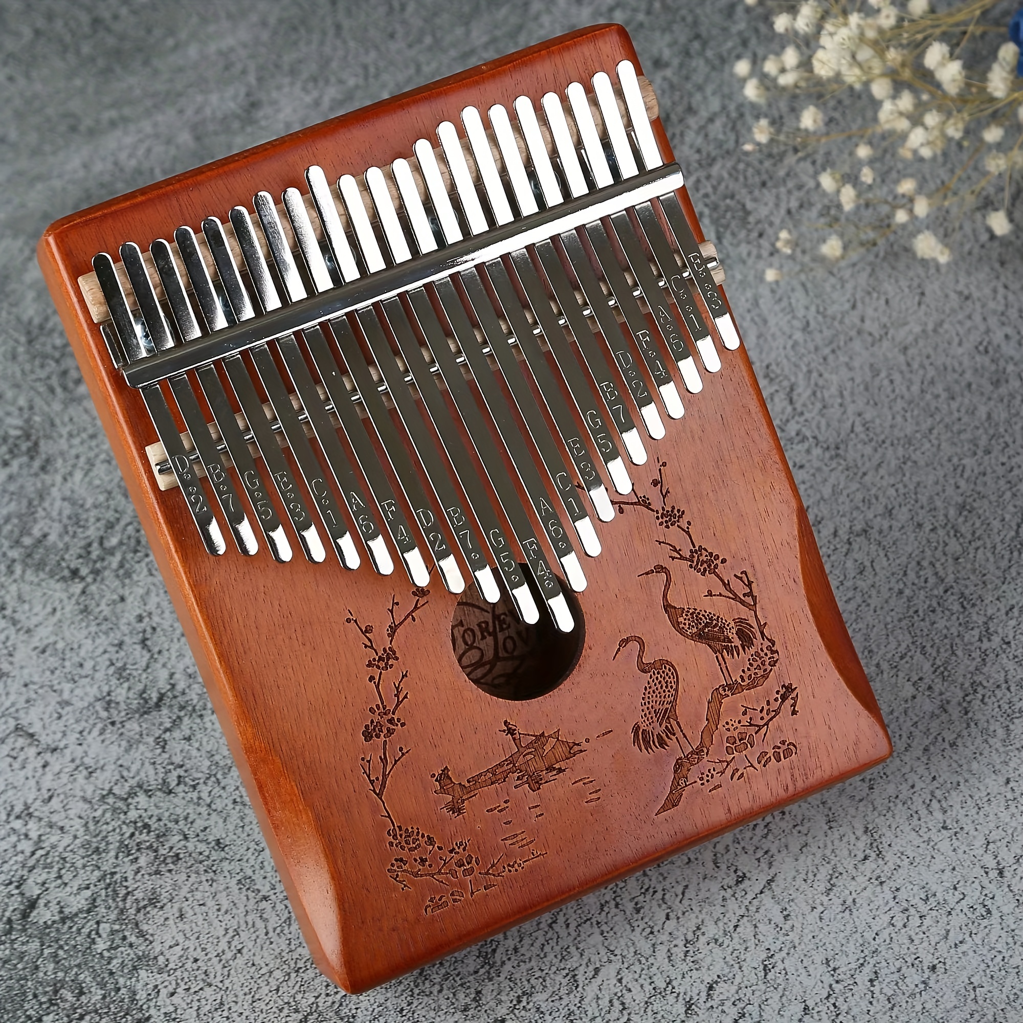 Easy Cleaning - Crescendo Music Mitello Kalimba With 15 Plated Steel Keys  Percussion - All Season - Crescendo Music Official Shop