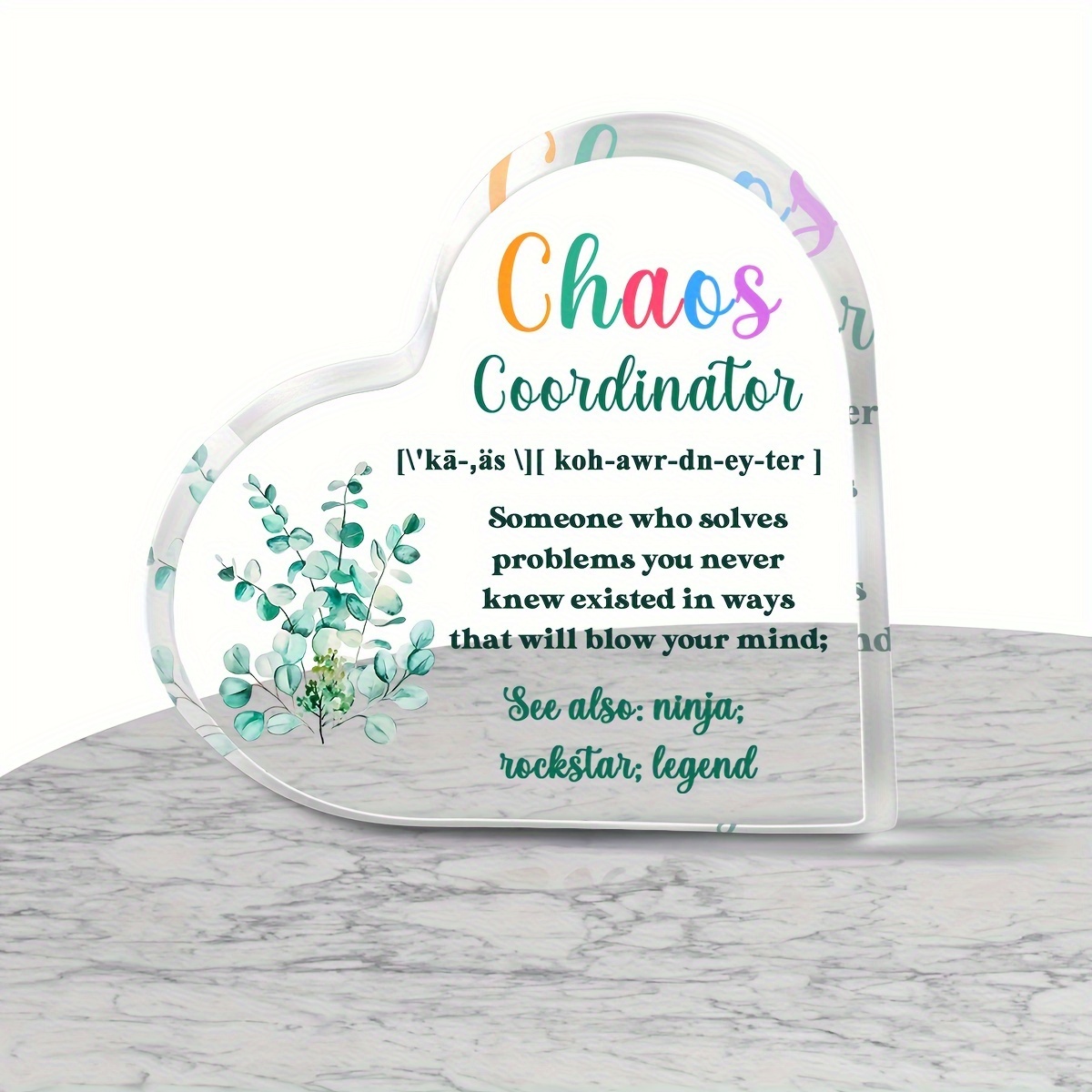 Chaos Coordinator Gifts for Women, Teachers Appreciation Gifts, Thank You  Coworker Boss Friend Gifts, Administrative Assistan Gift, Office Desk