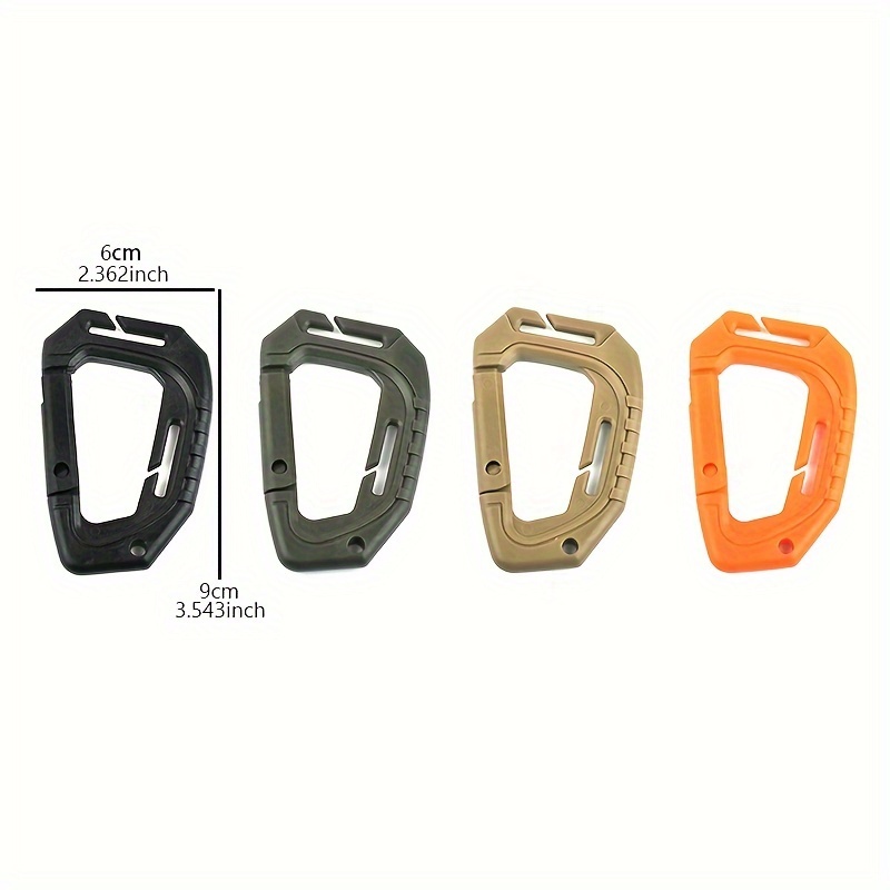 Attach Plasctic Shackle Carabiner D-Ring Clip Molle Webbing