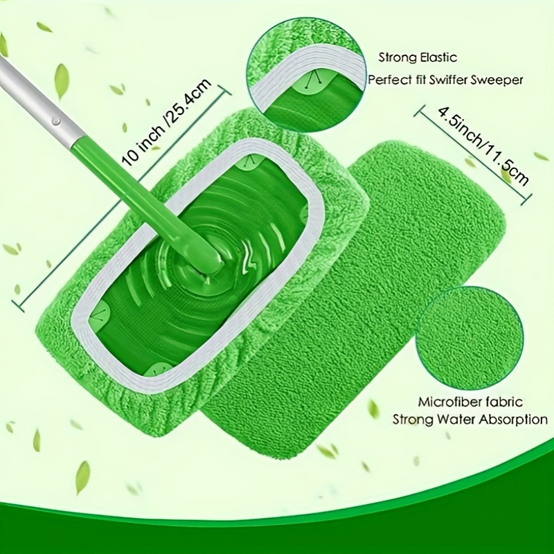 1 2pcs microfiber cleaning mop replacement pad flat floor mop cloth washable and durable replacement mop cloth wet and dry use easy to clean cleaning supplies back to school supplies details 4
