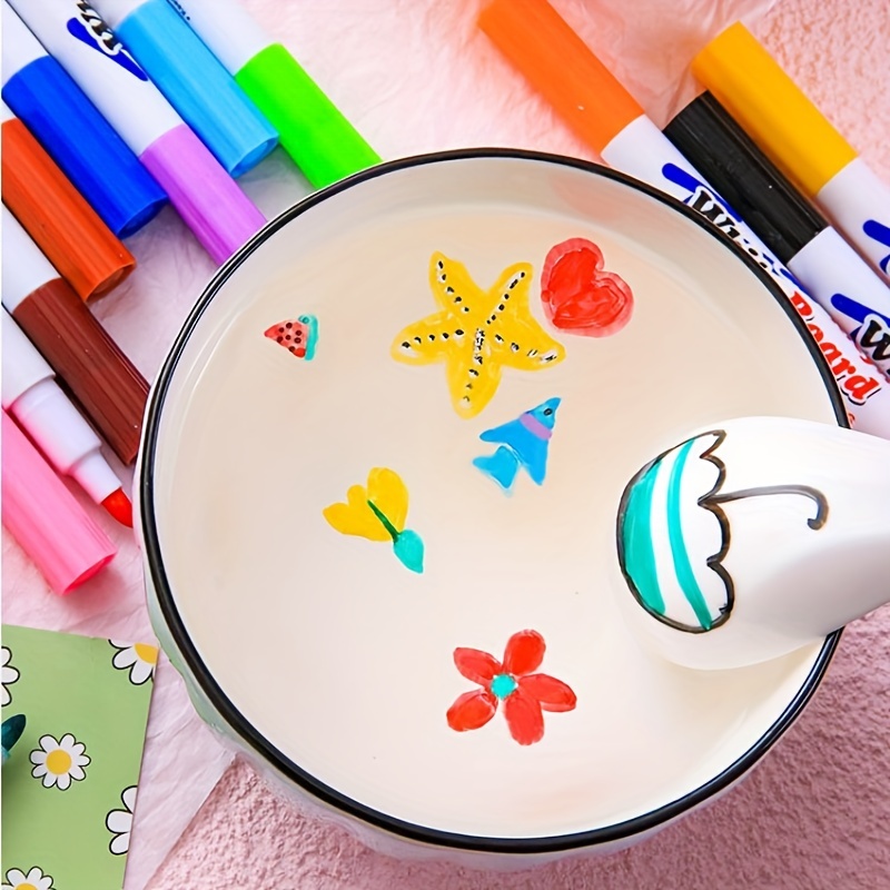 8/12 Colors Magical Water Floating Doodle Pens Kids Drawing Early Education  Magic Whiteboard Markers Children Water Painting Pen - AliExpress