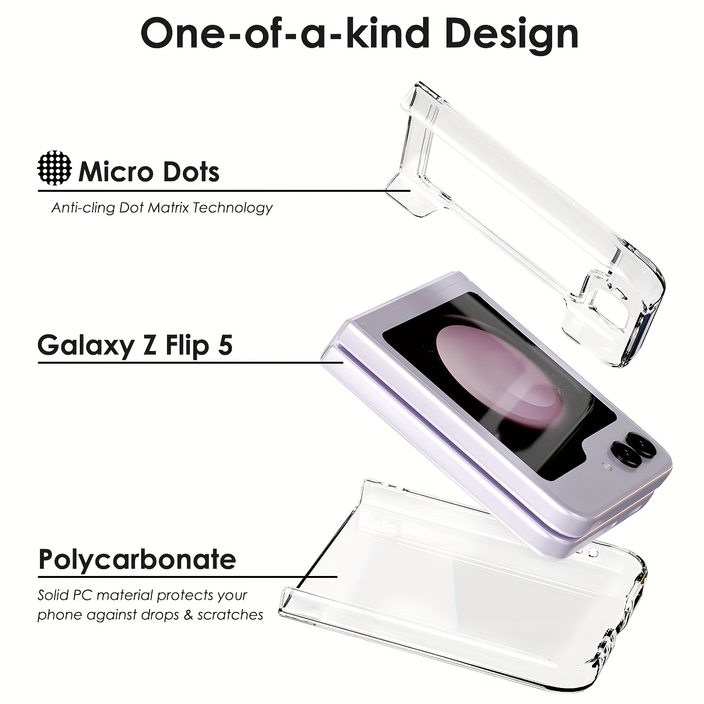 Samsung - Galaxy Z Flip5 Gadget Case - Clear