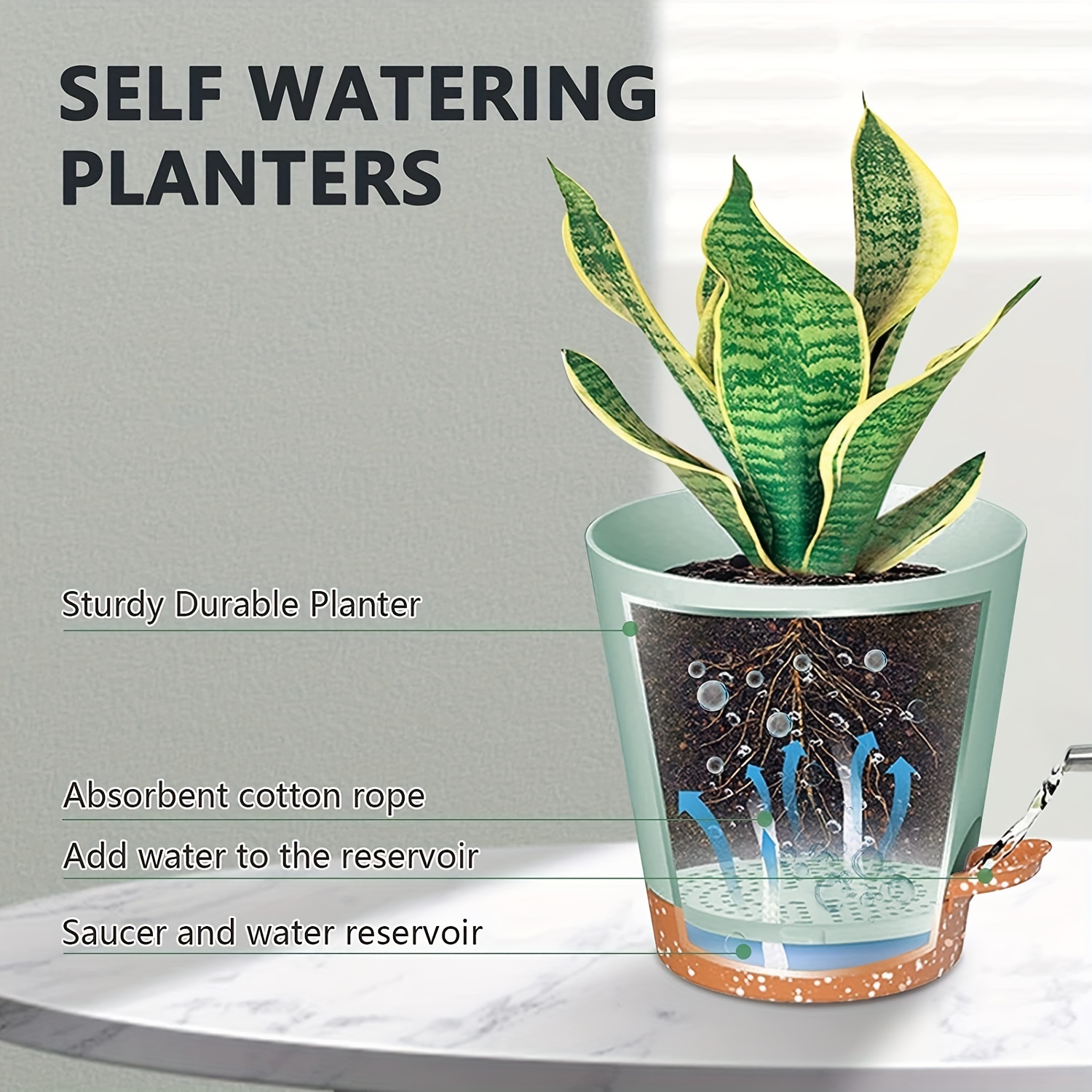 self watering flower pots