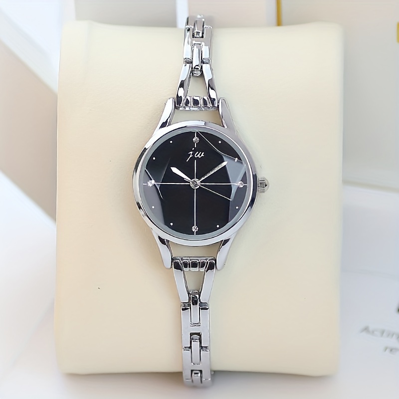womens watch luxury round pointer quartz watch analog casual stainless steel wrist watch details 0