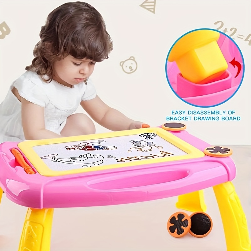 Pizarra magnética de dibujo para niños, juguetes para niñas y niños de 3,  4, 5, 6, 7 años, tablero de bocetos grande con imán colorido borrable